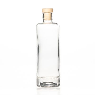 Luxury Customer Design 330ml 11oz Round Crystal glass Spirit / Alcohol / Liquor Bottle with Stopper