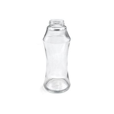 Food grade clear 380ml frescor glass juice bottle packaging with caps glass bottle 