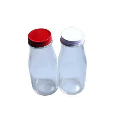 high quality square clear glass beverage bottles with aluminium cap