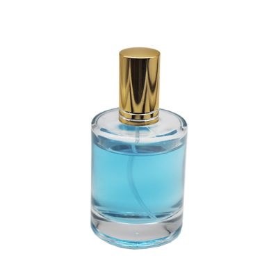 round luxury perfume bottle 50ml wholesale glass refillable perfume spray bottle