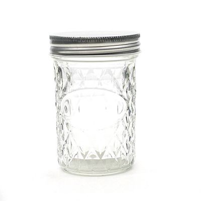 250 ml glass jelly jars with wide mouth silver lids