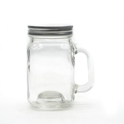8oz Mason Jars With Handle Lids with Chalkboard Labels and Tin Lids 