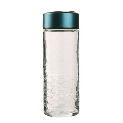 special design durable borosilicate glass sports water bottles with lid