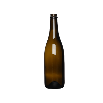 High quality brown amber burgundy 750ml sparkling wine glass bottles for bordeaux
