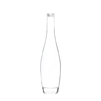 Wholesale custom screen printing flint glass clear empty wine bottle 750ml for bar