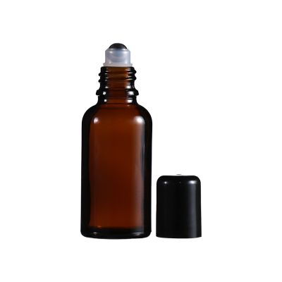 Factory Custom Amber Mini Orifice Reducer Essential Oil Bottle Roller Ball