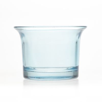 China Factory Promotion 50ml Cylinder Candle Jar 2oz Custom Design Blue Candle Holder Cup for DIY Use