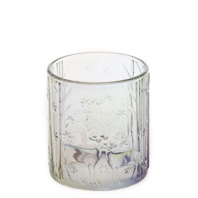 Wedding Decorative 210ml Crystal Candle Holder / Round 7oz Candle Jars for Sale