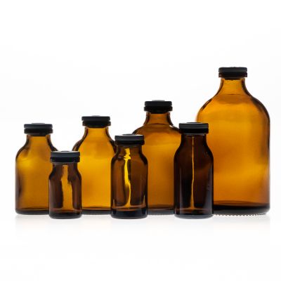 amber Clear 100ml empty penicillin glass bottle / vial Medicine bottle