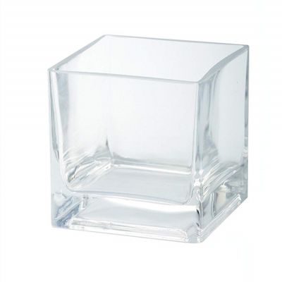 square wide mouth glass candle jar / glass jar for candle making for sale