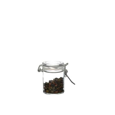 Portable Custom 50ML Glass Storage Jam Jar With Flip Clip