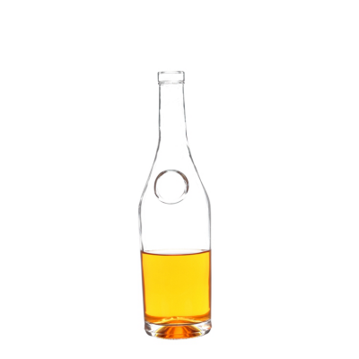 Wholesale empty clear 700ml sticker red label wine whisky glass bottle