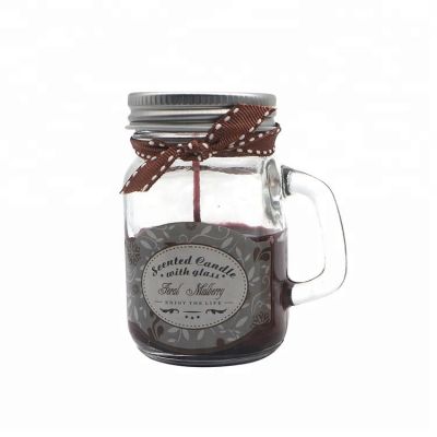 4oz mason glass scented candle jar with metal lid