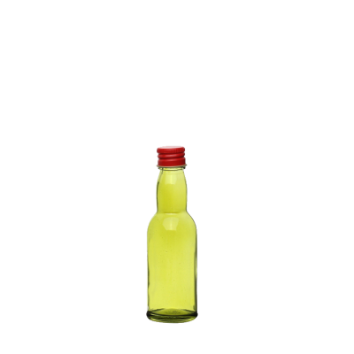 Small size 40ml Round glass bottle for wine with aluminum cap