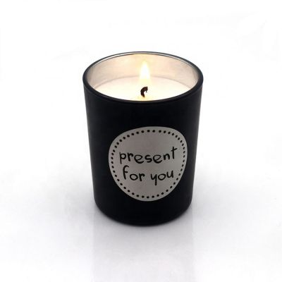 Wholesale empty matte black scented candle glass jar for candle making