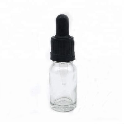 Empty 10ml clear essential oil glass bottles with dropper pipette cap