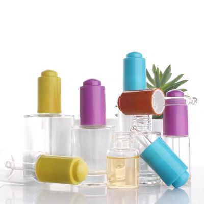 50ml Multicolor Glass Dropper Bottles Essential Oils Dropper Bottles Empty Refillable Perfume Sample Bottle Makeup Glass Via