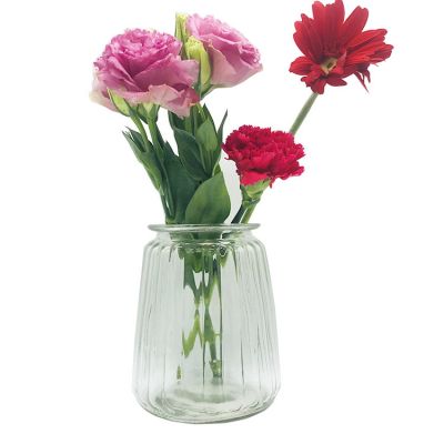 Unique clear cheap price glass bottle house vase for flower 