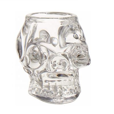 Decorative Glass Candle Holder Clear Glass Skulls Candle Holder SkullHead Candle Jar
