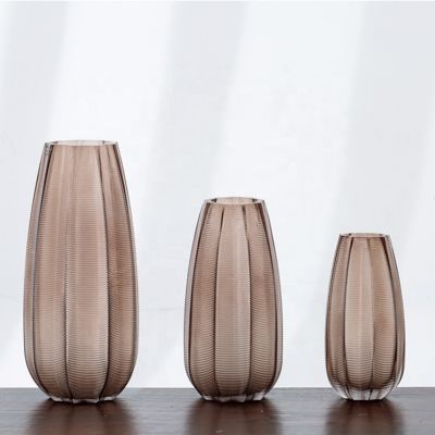 Wholesale Geometric Decorative uv Gold Terrarium Crystal Glass Vases for Flower Arrangements 