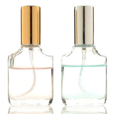 Cheap Mini Classic Elegant Flat Round Transparent 10ml Perfume Spray Bottles Glass