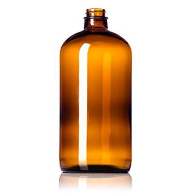 Large 1 Liter 32OZ Amber Glass Bottle Shampoo Hand Soap Dispenser Bottle 