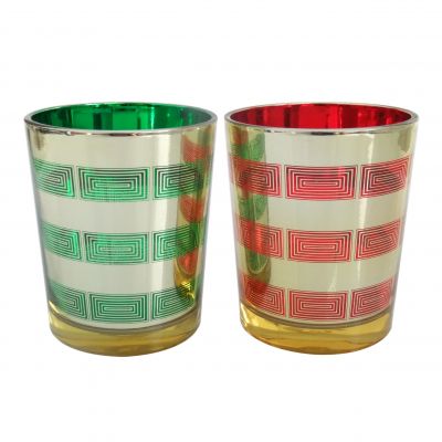 10oz candle jars electroplating colored glass candle jars for candle making 