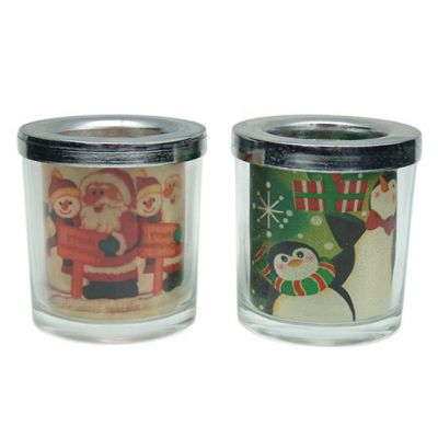Santa Christmas cast iron candle holders for Christmas decoration & home decor tea light candle holders