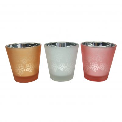 tea light candle holders metallic customized colors and designs candle jars electroplated