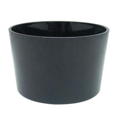 3 wick modern decorating black glass votive candle holders solid color glass candle jar 21oz