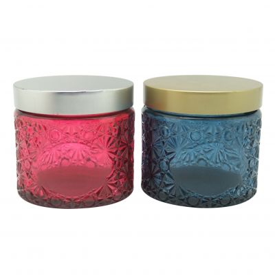 9oz candle jars with gold lid 10oz glass jars aluminum lid glass candle containers with metal tinplate lids