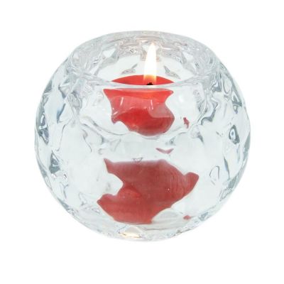 153ml 4.7oz clear glass balls crystal trio tealight candle holders round sets container vessels wax wholesale unique