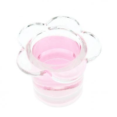 55ml 1.7oz flower shaped clear centerpieces for wedding table small candle holders crystal holders glasswares wholesale