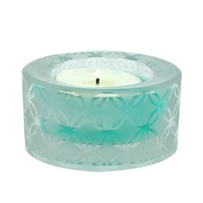 tea light creative decorative sandblasted glass votive candle holders craft wedding tabletop container vessels wax