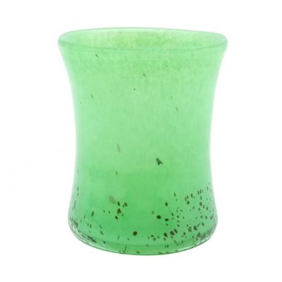 hot decorative glass candle holders for home decor 11oz glass frit powder candle jars
