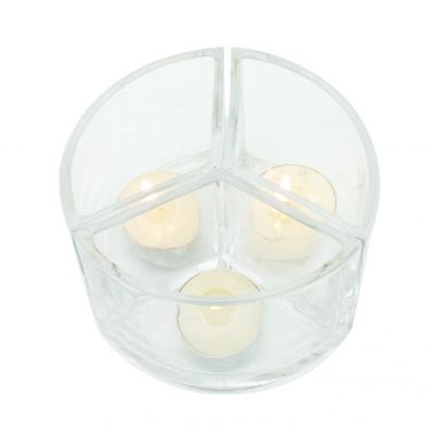 unique 4oz shaped customized mini trio size crystal decor candle holders glass jars set of 3