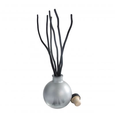 matte black reed diffuser round ball shaped glass bottles black rattan reed sticks glass aroma scented diffusers with corks caps