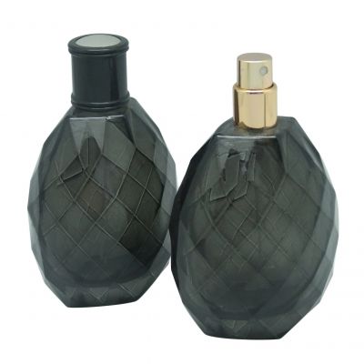 75 ml black glass perfume spray bottles with gold pump sprayers fragrance spray bottles