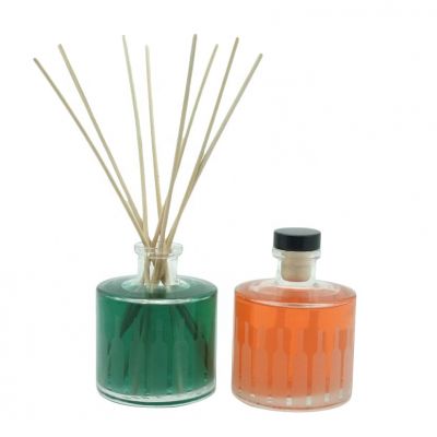 7oz decorative frosted strips fragrance reed diffusers 210ml unique reed diffuser bottles