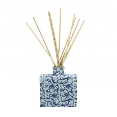 reed diffuser glass bottle with stopper 100ml decorative reed diffuser bottles 3.4oz water transfer porcelain ceramics