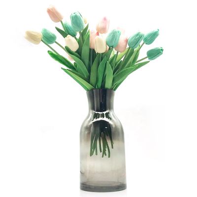 Color-coated Flower Glass Vase For Home Decoration Accestion 