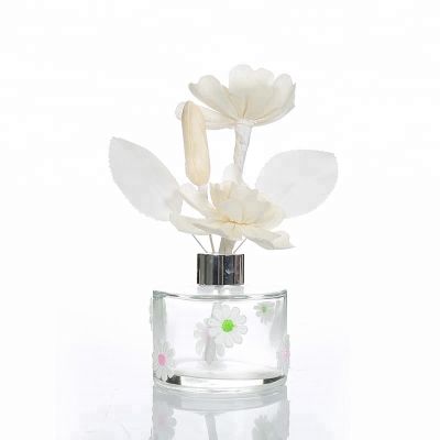 Decorative Applique Empty Cylinder Glass Reed Diffuser Bottles Wholesale 