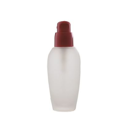 30ml wholesale frosted glass cosmetic lotion liquid foundation bottle with treatment pump 