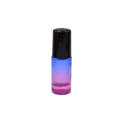 hot sale beautiful easy carry roll-on bottle, beautiful gradient color 5ml empty lip gloss roll on bottle 