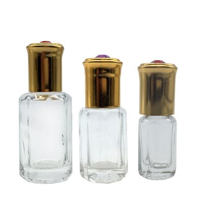hot selling refillable roll on bottle square roll on glass bottle for essential oils with gold cap 
