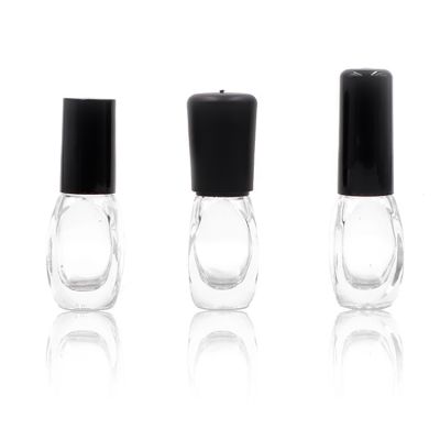 5ml clear nail polish bottle cute with brush and cap 