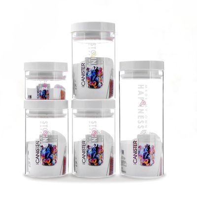 Glass bottle borosilicate sealed cans transparent household kitchen milk powder snacks dried fruit storage tank 