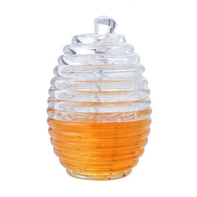 New honey jar with stirring stick honey jar honey bottle juice jam jar
