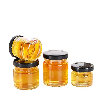 Wholesale 20ml Round Glass Bottle Small Mini Honey Jam jar glass