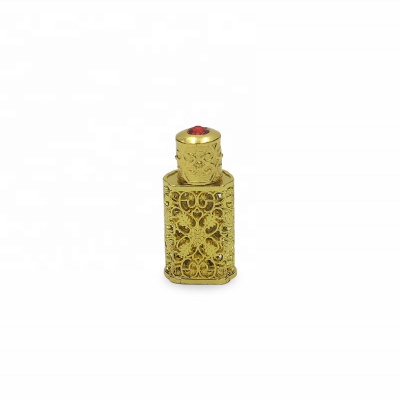 3ml fancy empty Arabic style metal vintage perfume bottle 3ml arabic oil perfume bottle with glass stick 